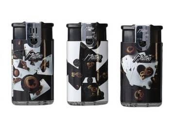 Zestaw 5 Zapalniczek Żarowo-Płomieniowych 2w1 z Wzorami Czekolady Matteo