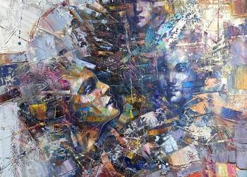 Pitsko Giennadij Trójkąt miłosny 60x70 obraz olejny 2025