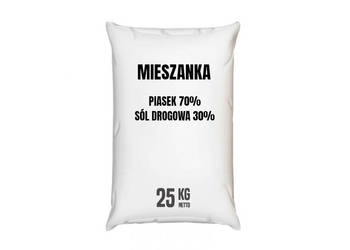 Mieszanka soli drogowej i piasku