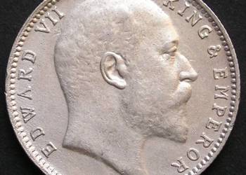 Indie Brytyjskie 1 rupia 1904 - Edward VII - srebro