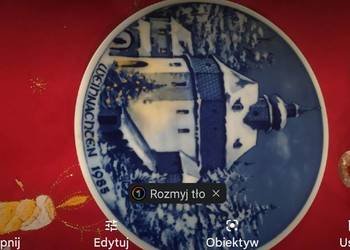 Talerz kolekcjonerski Boże Narodzenie porcelan Niemcy kobalt Talerz kolekcjonerski Boże Narodzenie porcelan Niemcy kobalt