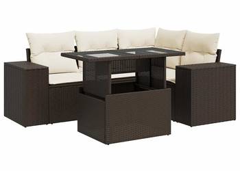 vidaXL 5-cz. zestaw mebli ogrodowych z poduszkami(SKU:3326794)