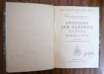 Władysław Syrokomla - Urodzony Jan Dęboróg - 1947