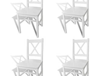Krzesła stołowe 4 szt. białe drewno sosnowe WM-241511