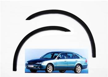 Mazda 626 nakładki na błotnik czarny mat 4 szt sierpy nadkol