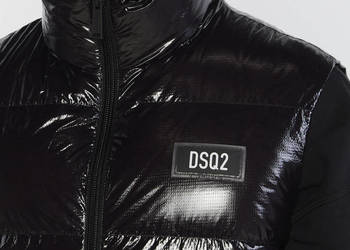 Kamizelka pikowana, puchowa DSQ2 Dsquared2 - błyszcząca, rozmiar M