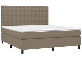 Łóżko kontynentalne z materacem taupe tkanina 160x200 cm WM-3135209