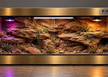 Terrarium pustynne dla agamy brodatej żółwia greckiego