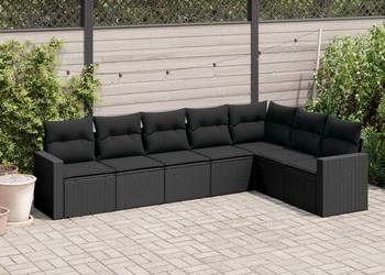 vidaXL 7-cz. zestaw wypoczynkowy do ogrodu, z poduszkami(SKU:3219035)