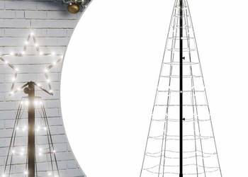 vidaXL Choinka świąteczna LED z kolcami 220 diod LED Zimna biel (SKU:358101