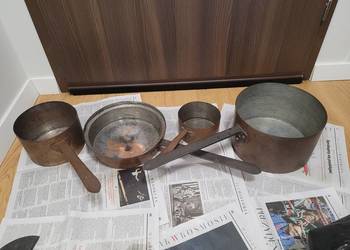 Garnki miedziane ciężkie stare Garnki miedziane ciężkie stare