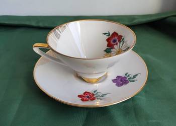Filiżanka ze spodkiem porcelana Bareuther Waldsassen Bavaria