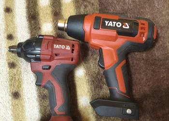 Zestaw elektronarzędzi Yato opalarka klucz udarowy 350 Nm 18V