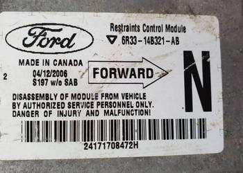 SENSOR AIRBAG 6R33-14B321-AB FORD MUSTANG V SENSOR AIRBAG 6R33-14B321-AB FORD MUSTANG V