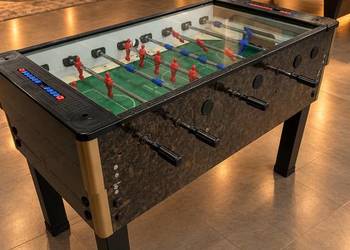 PIŁKARZYKI STOŁOWE PREMIER LEAGUE LED WRZUTNIK MONET NOWE DRĄŻKI