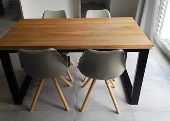 Stół dębowy industrialny nowoczesny loft