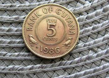 Gujana 5 Cent 1986r