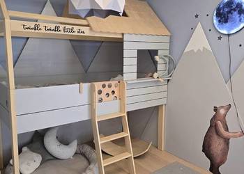 Łóżko 90x200 domek Inmondo Funflex. Masywne drewno brzozowe | Stan idealny