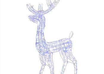 vidaXL Świąteczny renifer, akrylowy, 140 niebieskich diod LED(SKU:329783)