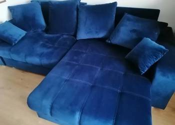 Narożnik z funkcją spania aksamit