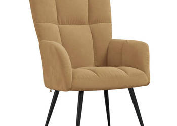 Fotel brązowy obity aksamitem WM-328081