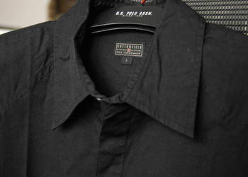 Cottonfield czarna koszula z plisą 100% bawełna L