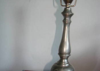 stara cynowa lampa elektryczna, sygnowana stara cynowa lampa elektryczna, sygnowana