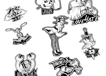 Zestaw naklejek Cafe Racer Bobber Trucke Custom