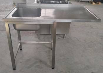 Zlew 1-komorowy gastronomiczny 130x70x90 z miejscem na zmywarkę