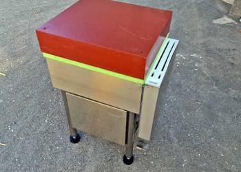 Kloc masarski INOX  - Nowy, regulowana wysokość, wbudowany kosz