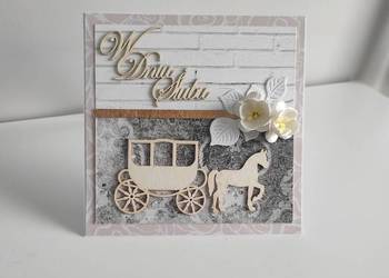 Kartka na Ślub ręcznie robiona handmade