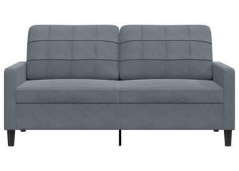Sofa 2-osobowa ciemnoszary 140 cm tapicerowana aksamitem WM-4007625