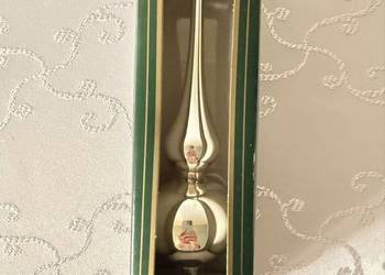 Szpic Czubek Choinkowy Srebrny Szkło Dmuchane JUMI 20 cm Klasyczny