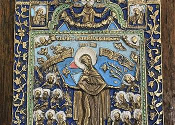 Ikona prawosławna Matka Boża Opiekuńcza z Aniołami i Chrystusem