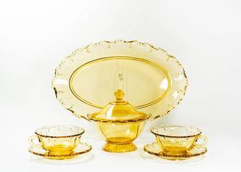 Stary miodowy zestaw do herbaty / kawy