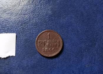 Stare monety 1 penni 1866 Finlandia