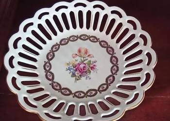 Patera- misa z ażurem. Róże w bukiecie PM. Made in GDR.   Kw