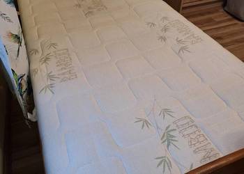 Materac 90x200 Sambella, jak nowy, kokos, pokrowiec bamboo +rama gratis