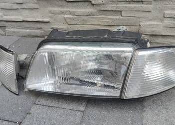 Zestaw lampy Audi A4 B5 reflektor lewy kierunkowskazy, części opis