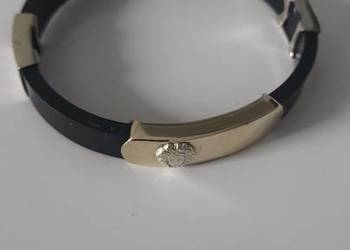 Bransoletka kauczuk zloto