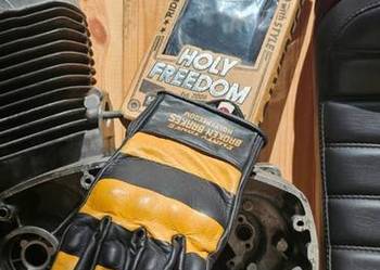 Rękawice motocyklowe Holy Freedom Dalton Gloves Yellow/Black • L • Nowe z m