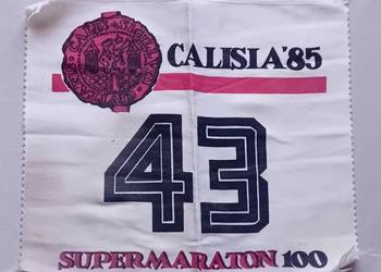 Numer startowy - Supermaraton Kaliski 100 km. 1985 r.