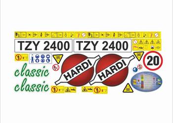 Naklejki Hardi TZY 2400 opryskiwacz - mocne i odporne