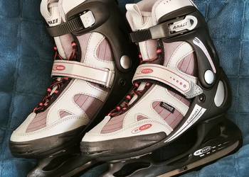 Hy Skate, łyżwy hokejowe rozmiar 39, wkładki 24,5 cm Torba Ochraniacze