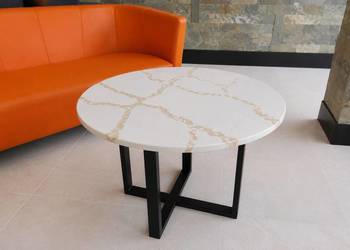 Blat okrągły do stolika CALACATTA GOLD 1,5 cm - średnica 60 cm