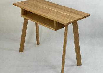 Biurko drewniane dębowe toaletka 100 x 45 cm lity dąb
