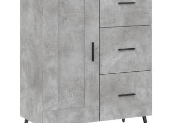 Szafka szarość betonu 695x34x90 cm materiał drewnopochodny WM-830280