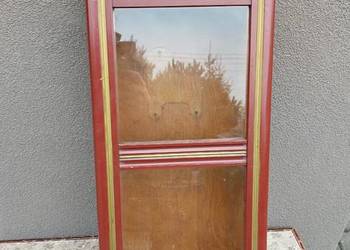 Szafka skrzynia obudowa starego zegara witrynka bordowa E225 Szafka skrzynia obudowa starego zegara witrynka bordowa E225