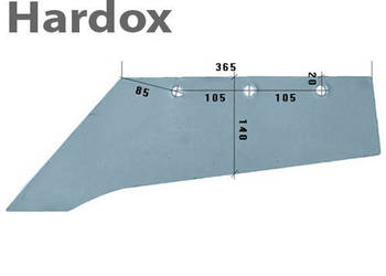 Lemiesz HARDOX 3333811/L M22SL M20SL MS2NL do pługa LEMKEN