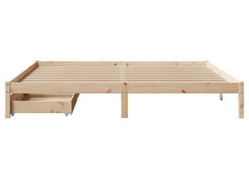 Rama łóżka bez materaca lite drewno sosnowe 200x200 cm WM-3301444